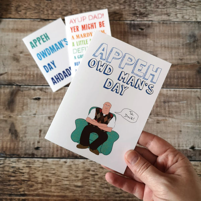 Appeh Owd Man's Day (ta duck) Fathers Day Card