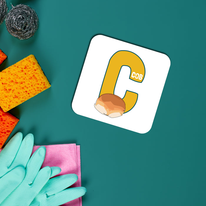 C is for cob Coaster