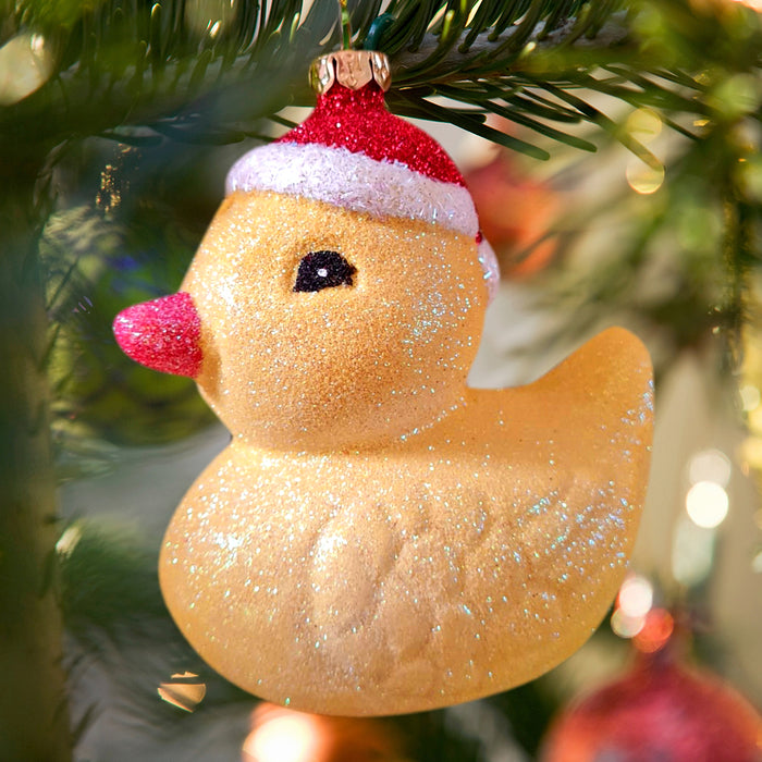 Sparkly Christmas Duck Decoration