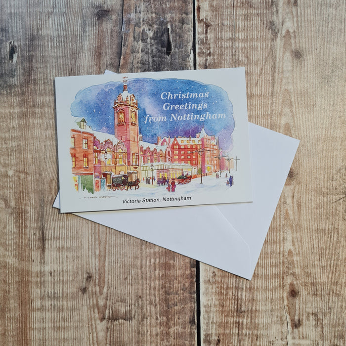 Christmas Greetings From Nottingham Victoria Station Christmas Card