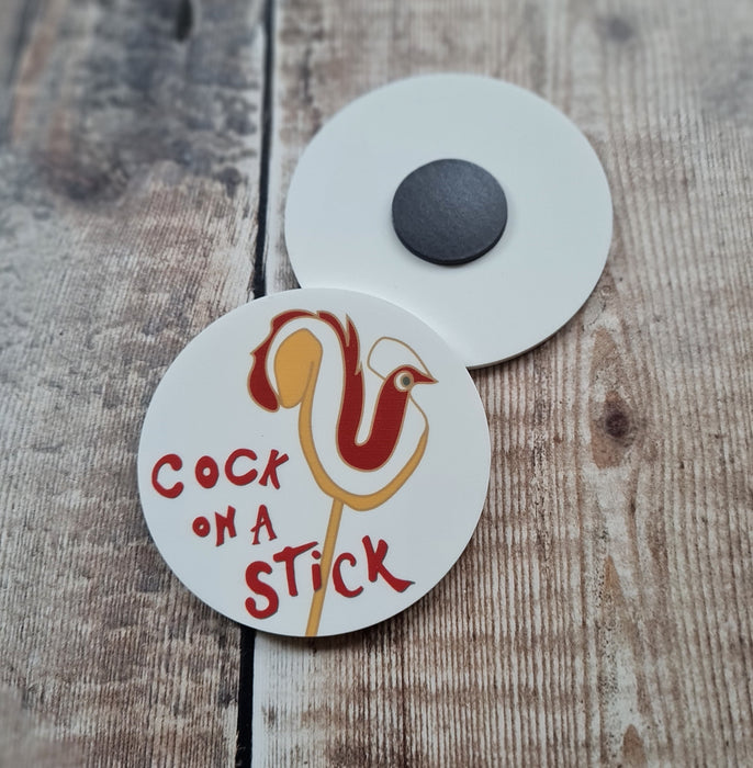 Cock on a stick Magnet