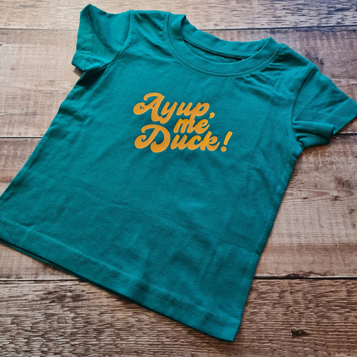 Ayup me Duck Bubble font T-shirt (various colours)