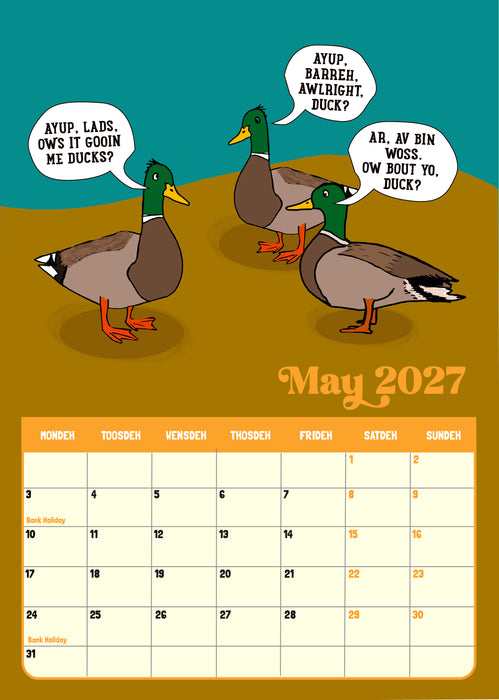 2027 Dukki Calendar | A4 Hanging calendar | pre-order