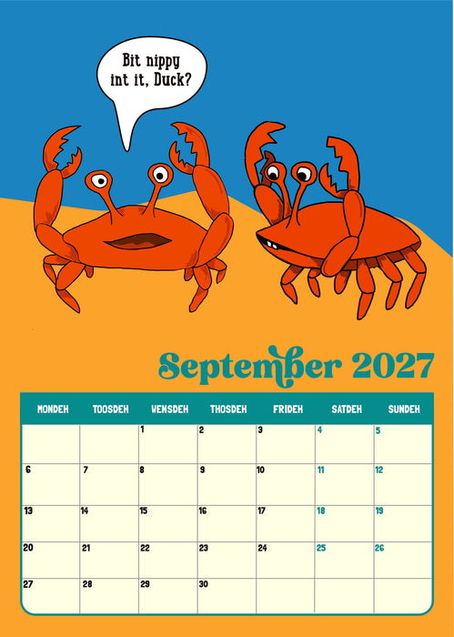 2027 Dukki Calendar | A4 Hanging calendar | pre-order