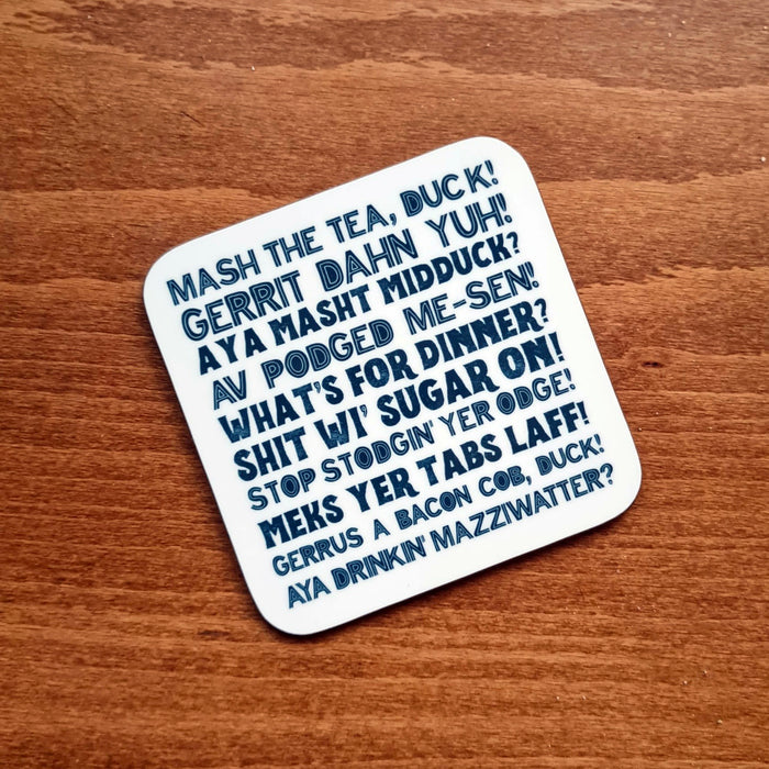 Food and Drink Phrases Coaster