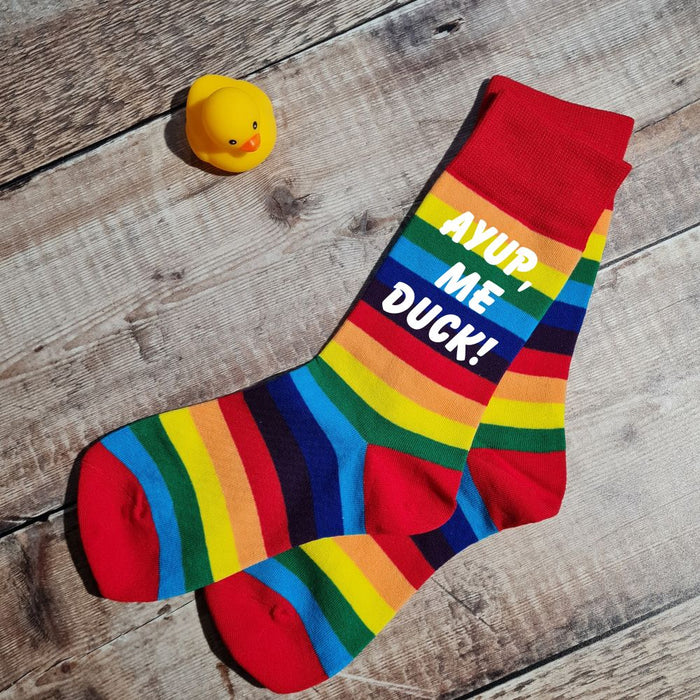 Ayup, me duck! Rainbow Socks