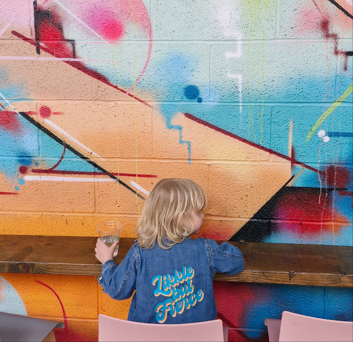 Likkle but Fierce Kids Denim Jacket