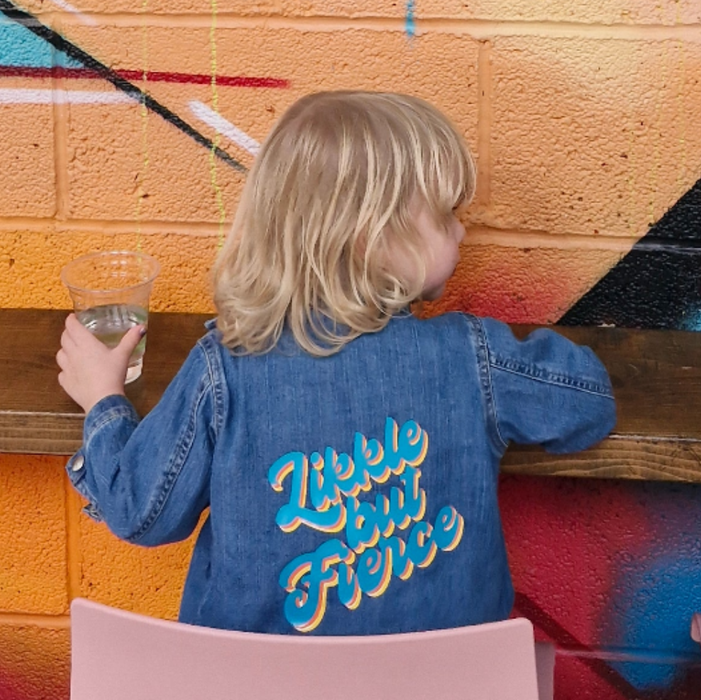 Likkle but Fierce Kids Denim Jacket