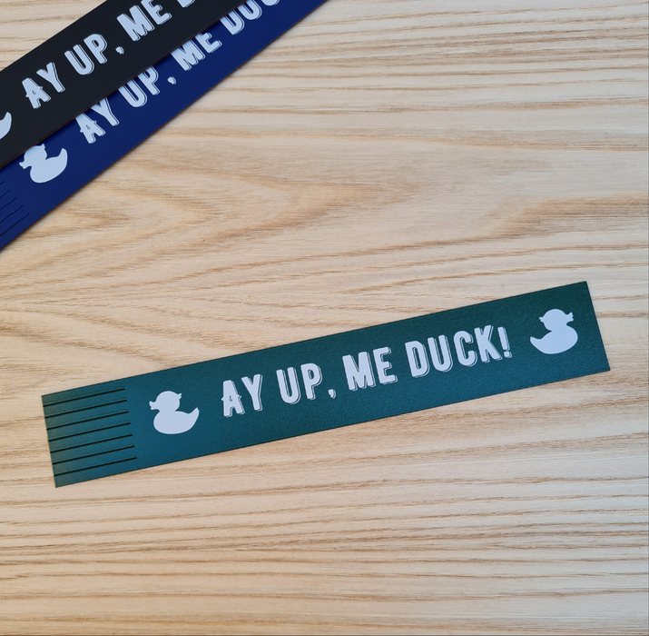 Leather Bookmarks -ayup, me duck!