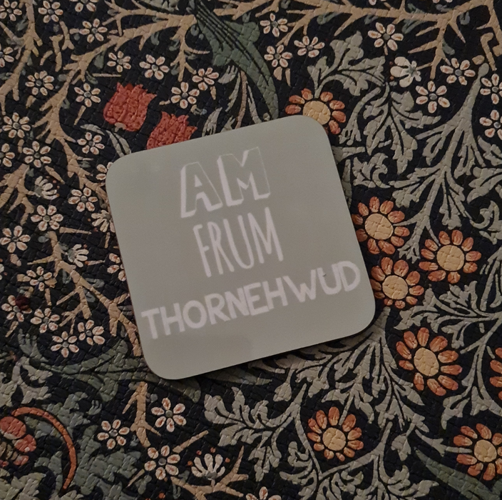 Thornehwud - Thorneywood Place name Coaster