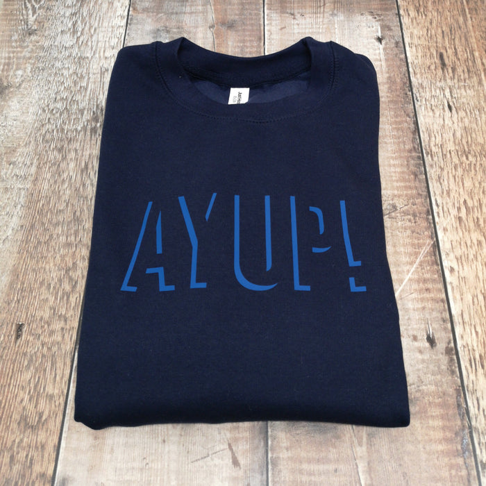 Ayup! Drop Shadow Navy Sweatshirt