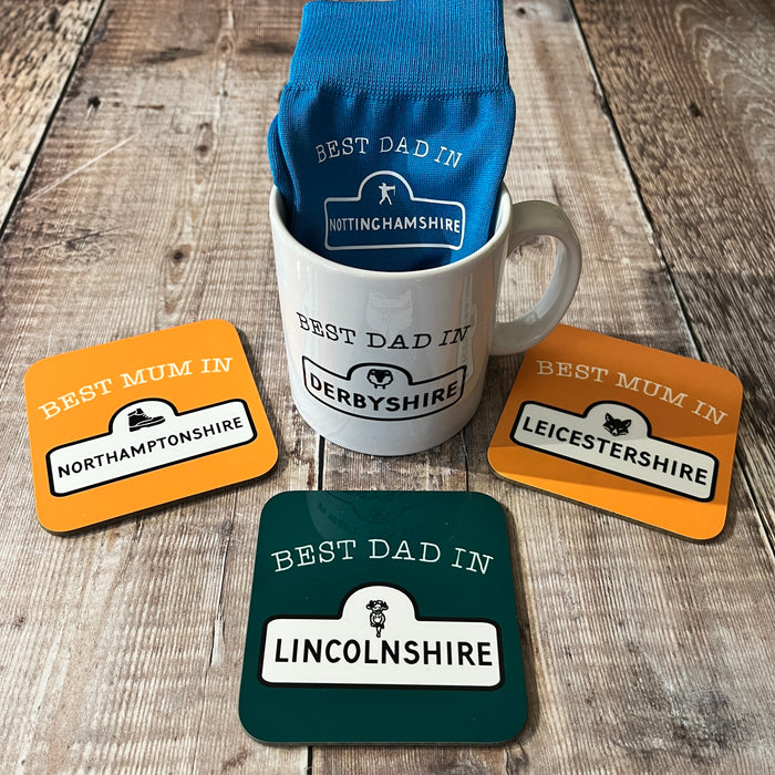 Best Dad or Grandad mug, socks and coaster gift set