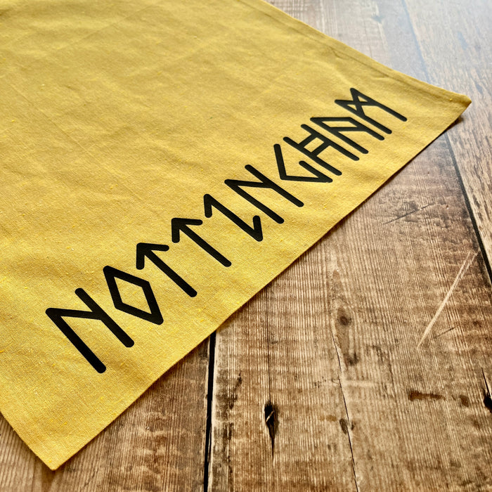 Nottingham Runic Font Lemon Tote Bag