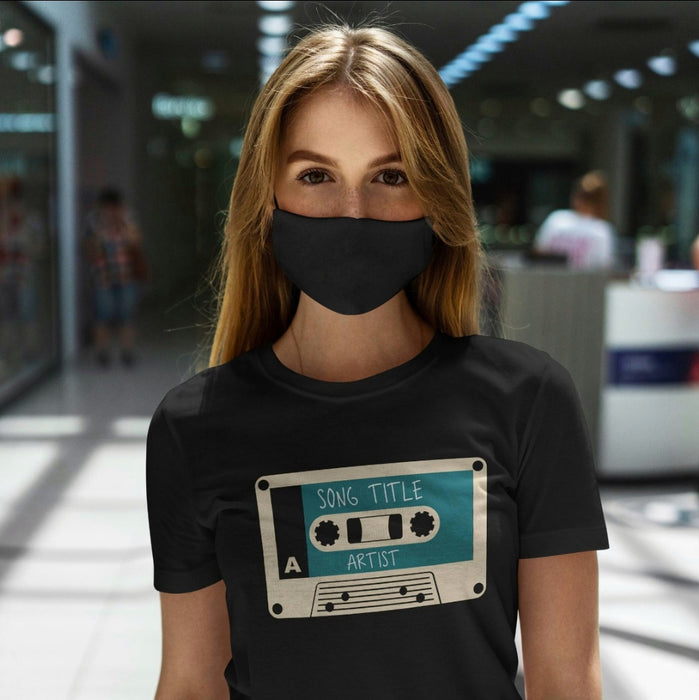 Cassette Tape customised song title T-shirt