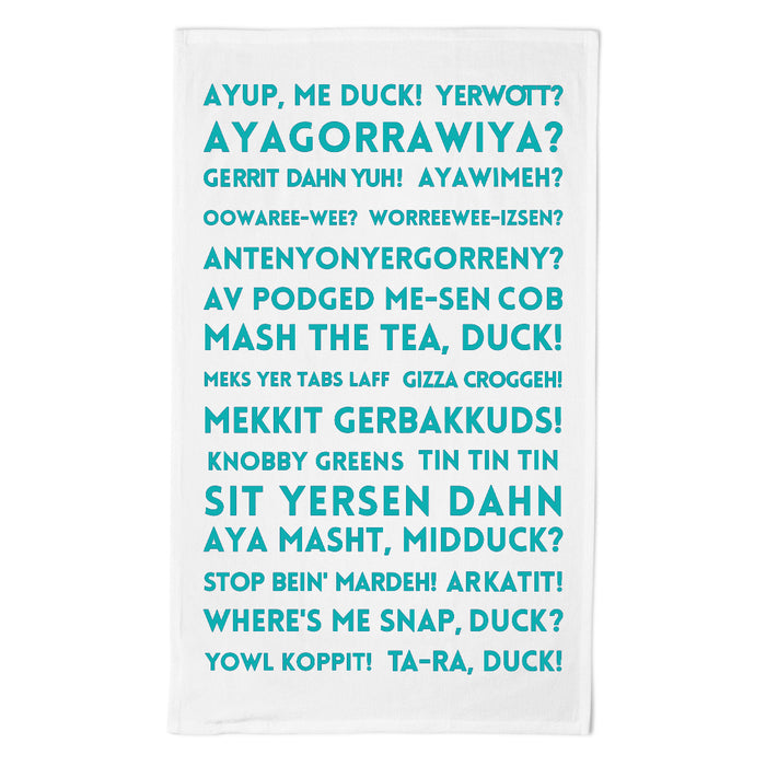 Nottingham Phrases Tea-Towel