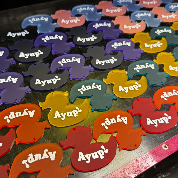 Ay up duck-shaped hanging Decorations