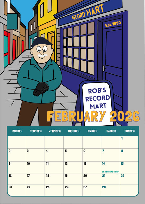 DUKKI 2026 A4 Hanging Calendar