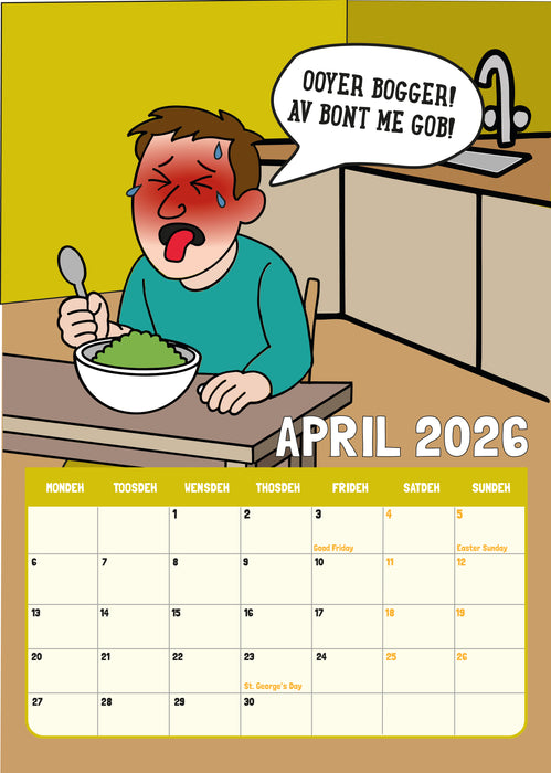 DUKKI 2026 A4 Hanging Calendar