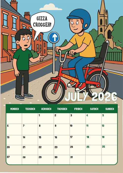 DUKKI 2026 A4 Hanging Calendar