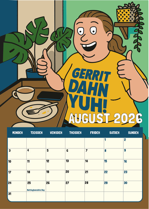 DUKKI 2026 A4 Hanging Calendar