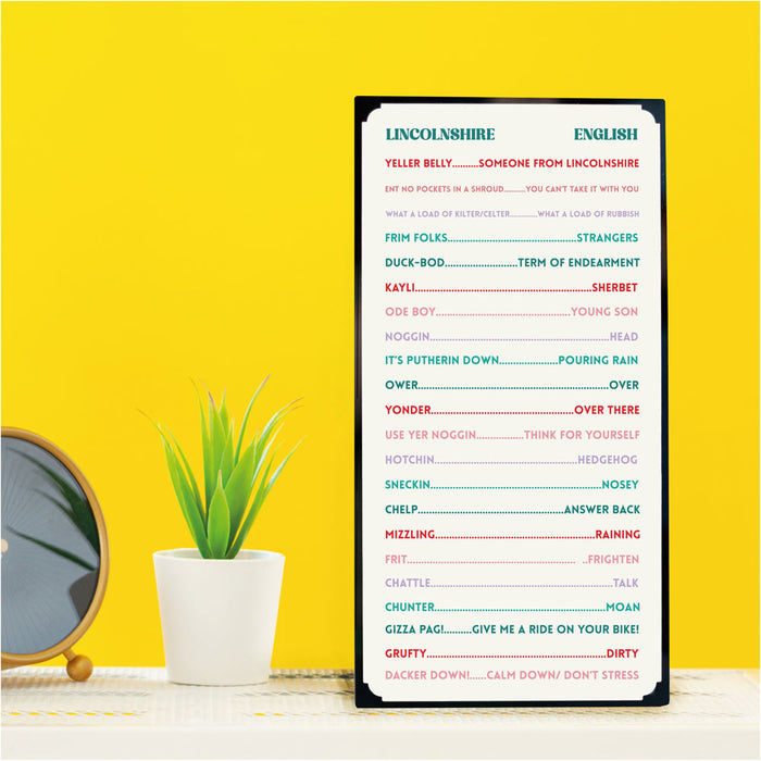 Lincolnshire to English Plaque