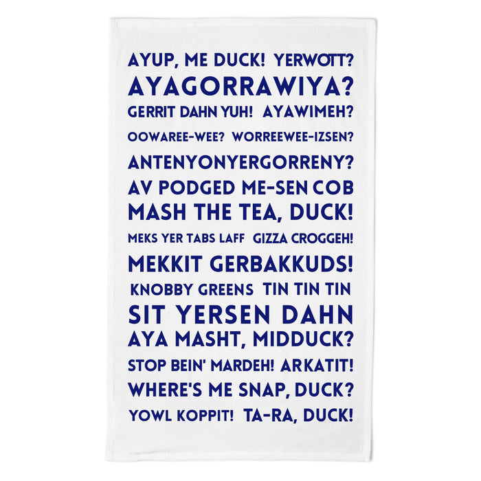 Nottingham Phrases Tea-Towel