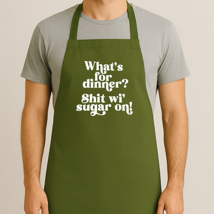 Olive green Apron - choose your design