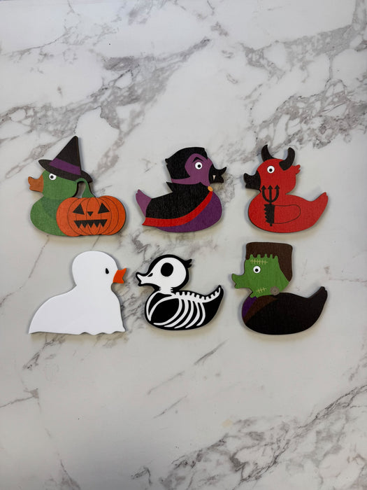 Frankenduck - Inlaid wood and acrylic Handmade Fridge Magnet