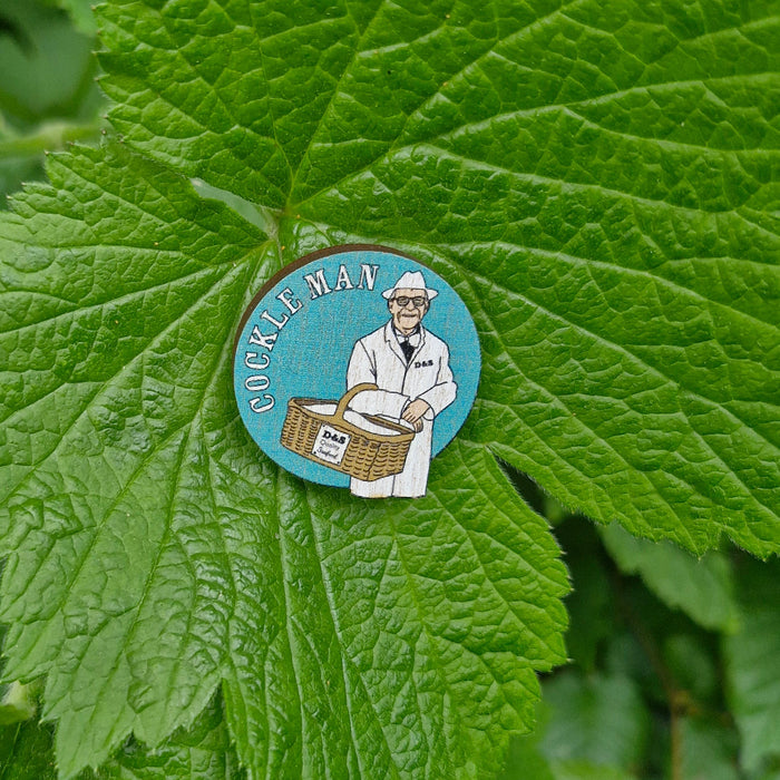 Cockle Man Wooden Pin