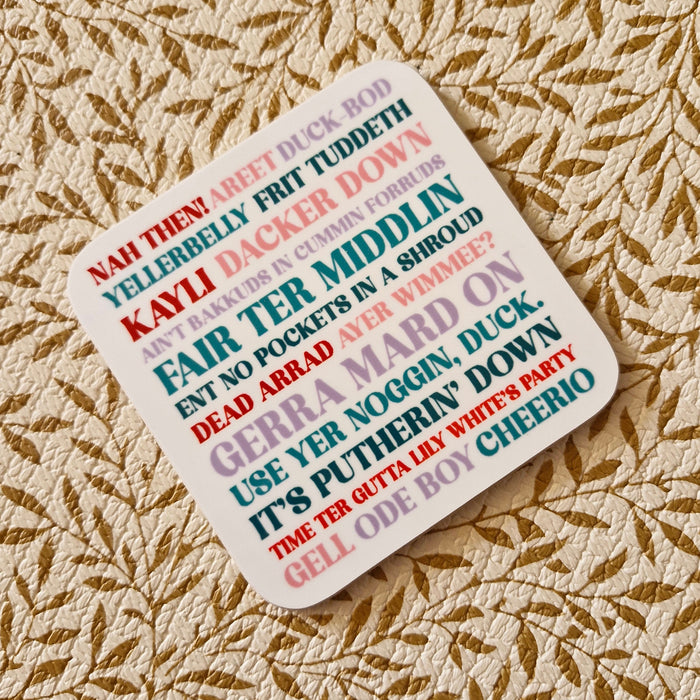 Lincolnshire Phrases coaster