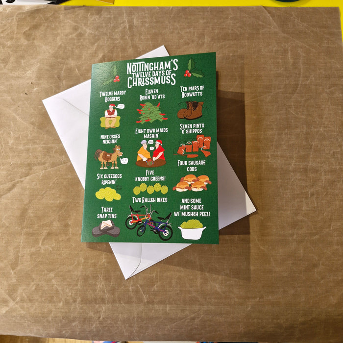 Twelve Days of Nottingham Christmas card
