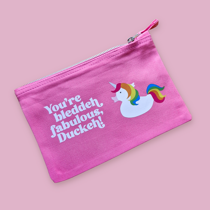 You're bleddeh fabulous, Duckeh! Canvas Make up bag