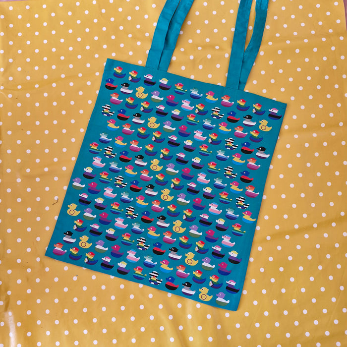 Pride flag Ducks tote bag