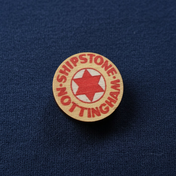 Shipstones Wooden Pin Badge