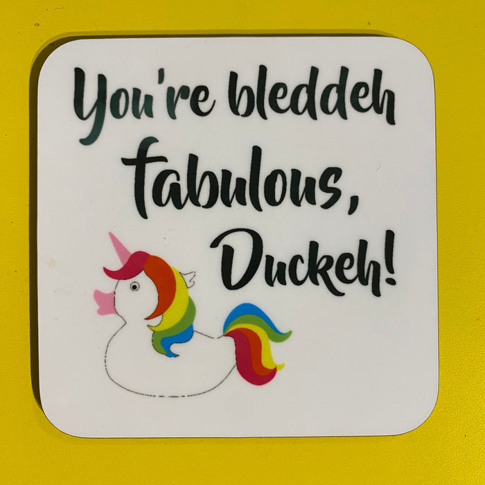 Mis-printed dialect Coasters