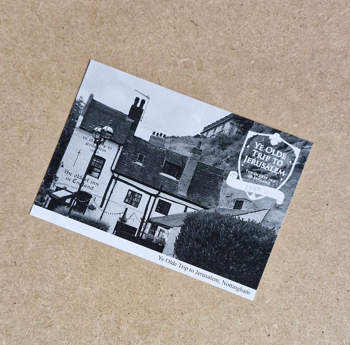 Ye Olde Trip to Jerusalem Black & White Postcard