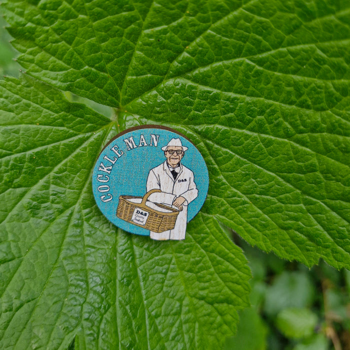 Cockle Man Wooden Pin