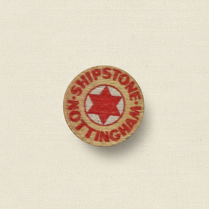 Shipstones Wooden Pin Badge