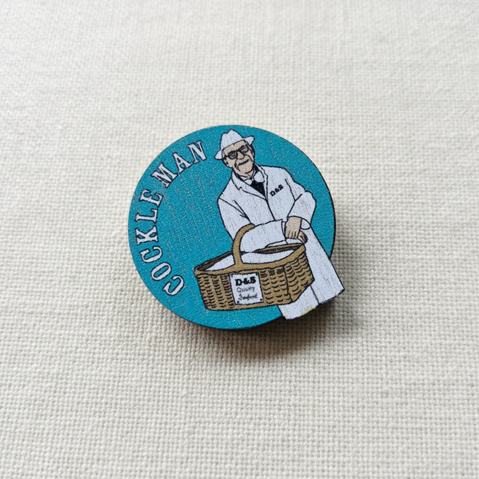 Cockle Man Wooden Pin