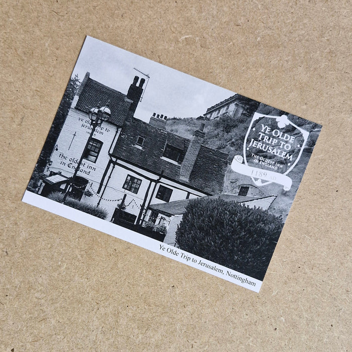 Ye Olde Trip to Jerusalem Black & White Postcard