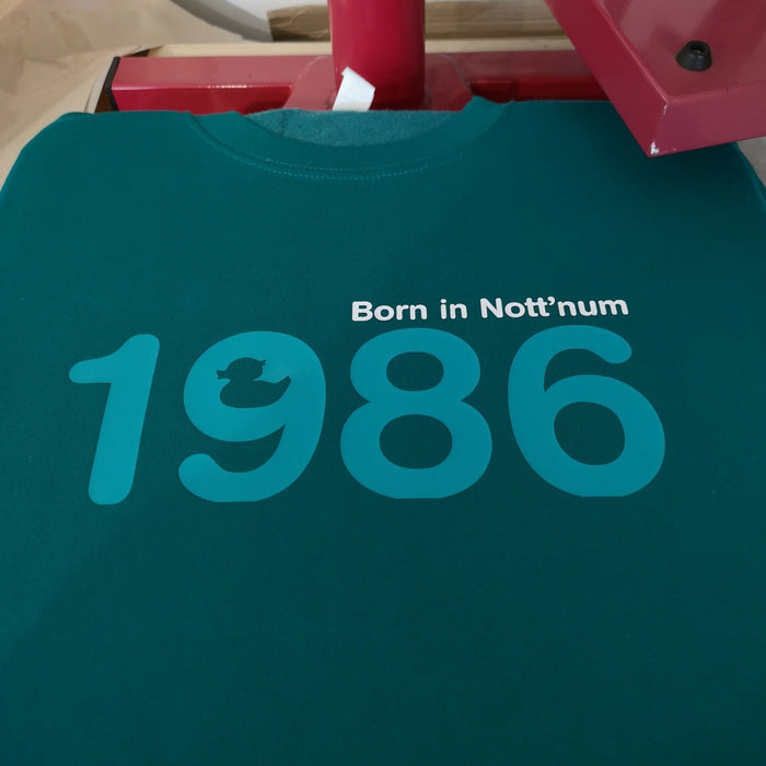 Born in Nott'num (Year) Sweatshirt