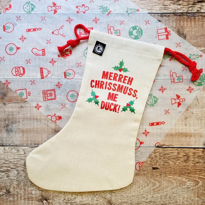 Merreh Chrissmuss! Personalised Stocking