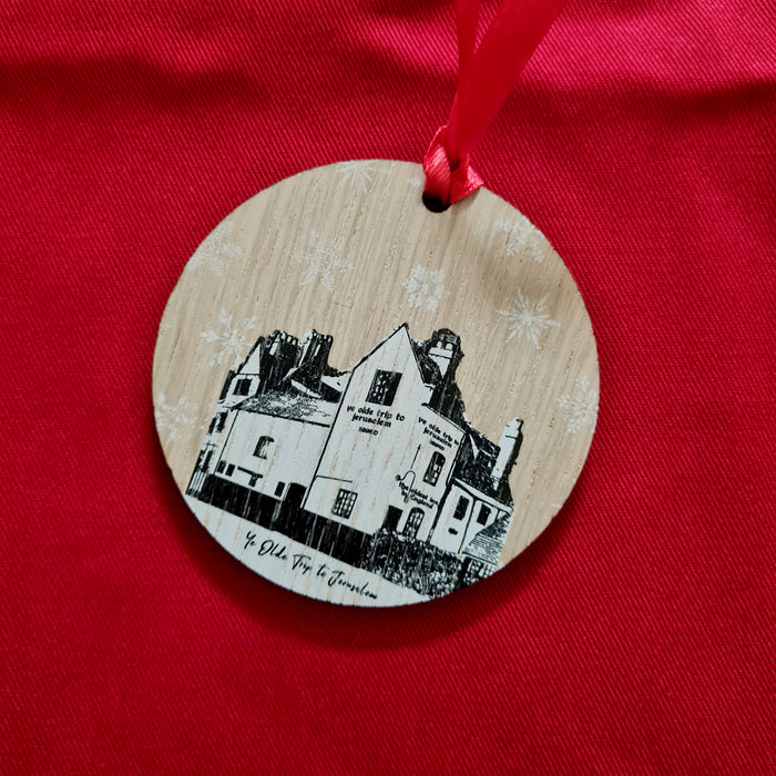 Nottingham Landmarks Wooden Decorations (8cm)