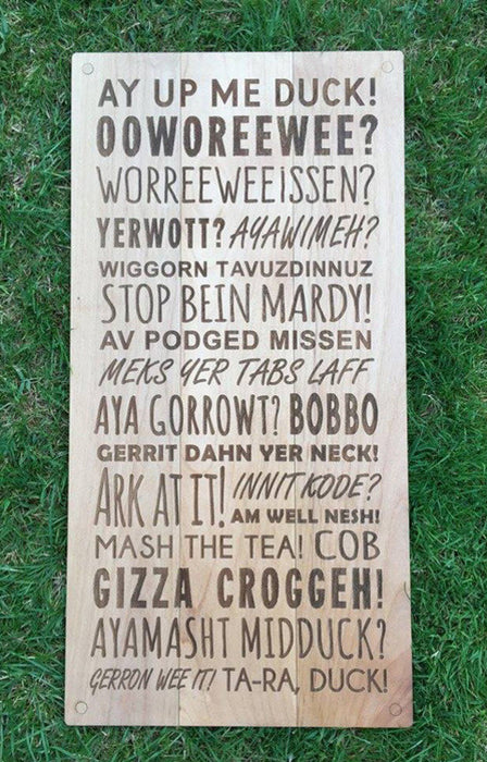 Engraved Wooden Phrases Plaque
