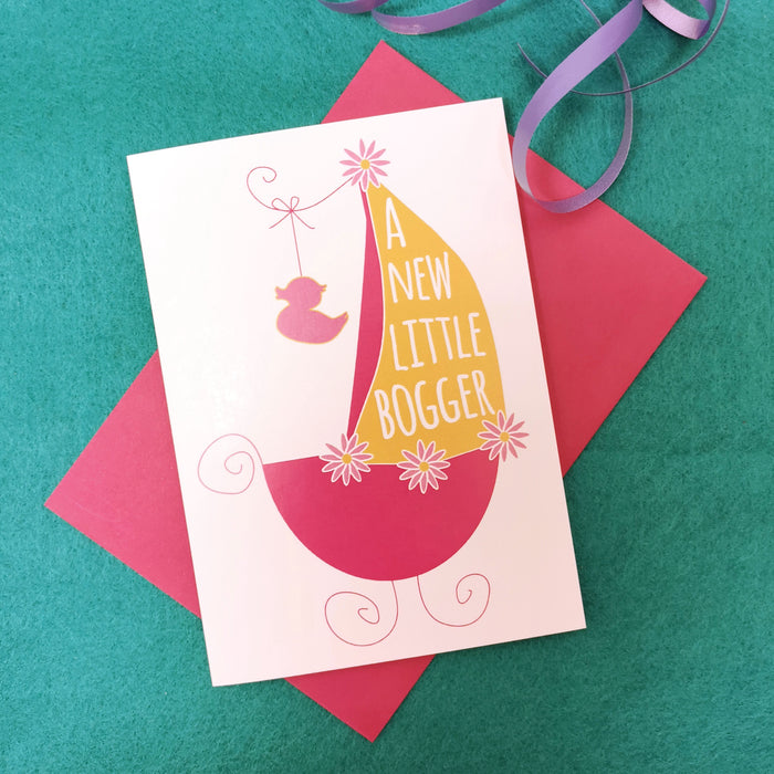 A New Little Bogger  Greetings Card
