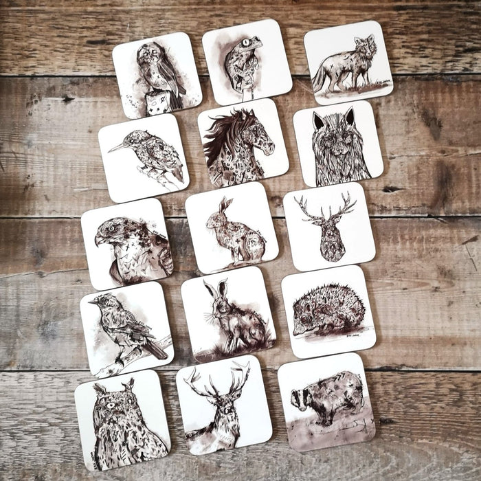 STAG COASTER by Ian Jones Art and Illustration