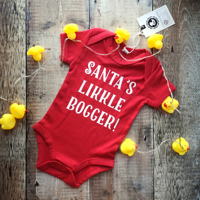 Santa's Likkle Bogger Baby grow
