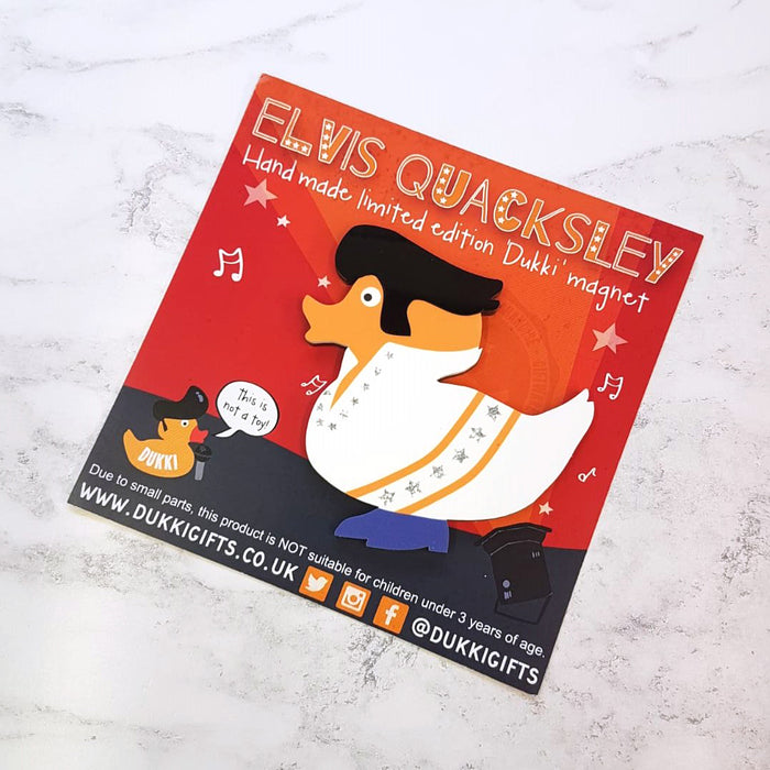 Elvis Quacksley - Acrylic Inlaid Handmade Fridge Magnet