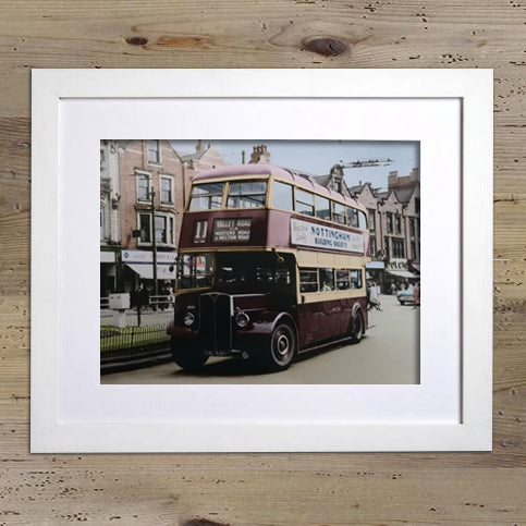Colourised Photograph of a West Bridgford Bus, Nottingham