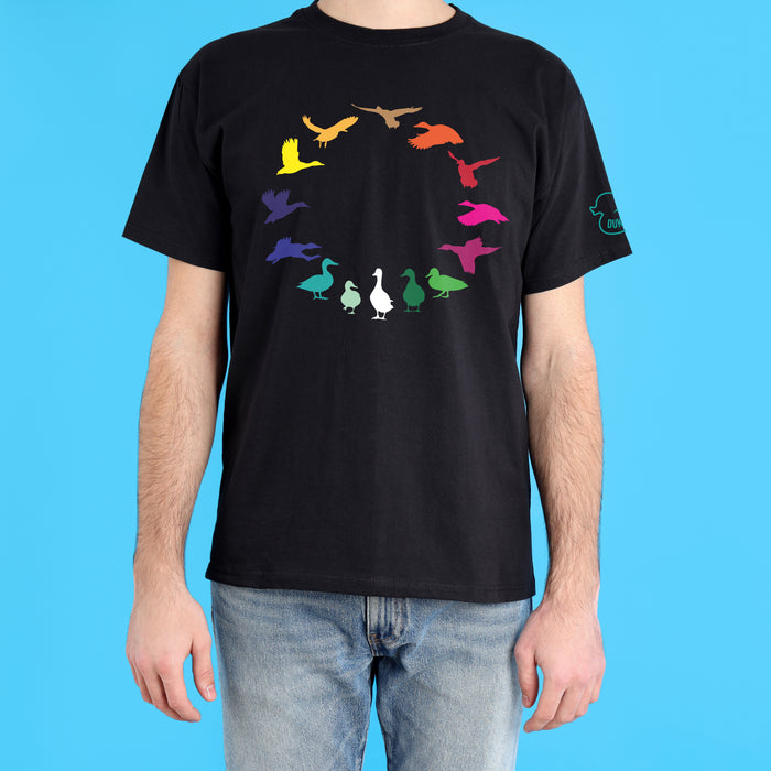 Circle of ducks Rainbow T-shirt